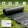 NONE Telo Anti-Erbacce Tessuto da 50M con 50 Ganci, Copertura per Terreno in PP Resistente per Giardino, Agricoltura e Paesaggistica, Permeabile all'Acqua, Traspirante, Resistente ai Raggi UV, Antistrappo,