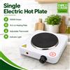 NONE Piastra Elettrica Singola ENRICO COVERI 1000W, Fornello Portatile 15,5cm con Termostato Regolabile e Indicatore Luminoso, 110-240V
