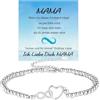 Jbniuay Muttertagsgeschenk - Geschenke für Mama infinity-Herz Armband geburtstagsgeschenk für Mama armband silbe S925 - Armband für mutter/mama/mutti, 19.0 centímetros