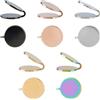 TNKBREEZE 5 paia di orecchini a clip in 5 colori in acciaio inox con stampa non forata, orecchini a compressione rotondi, orecchini a clip regolabili per donne uomini e donne, 16x15mm, acciaio