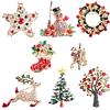 TSLBW 8 Pezzi di Spilla di Natale Gioielli Seno Pin Pupazzo di Neve Albero di Natale Calza di Natale Alce Santa Spilla Spille Gioielli Regalo di Natale per le Donne
