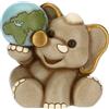 THUN - Elefante con mondo, Collezione Icone - ceramica, 9,2x6,8x8,8 CM H