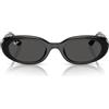 Ray-Ban Occhiali da sole ovali Rb4441d, Nero/Grigio Scuro, 53 mm