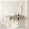 Parama Lavabo sospeso doppia vasca in hpl 120cm effetto cemento | Baikal