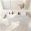 Parama Lavabo sospeso con vasca a sinistra in hpl 120cm effetto marmo calacatta | Baikal