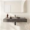 Parama Lavabo sospeso in hpl 90cm effetto marmo scuro | Baikal