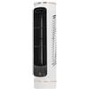 Ghzste Ventilatore a torre oscillante per camera da letto, scrivania, senza pale, 3 velocità, silenzioso, ricaricabile, per camera da letto, ufficio, esterno (bianco)