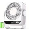 FGHB Ventilatore da Tavolo, Ventilatore Portatile 4000 mAh USB Ricaricabile, 5 Velocità Angolo Regolabile a 180° Ventilatore da Scrivania per Ufficio, Casa, Campeggio