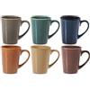 H&H Tierra Set 6 Tazze Mug, Stoneware, Colori Assortiti, cc300, Colori Autunnali
