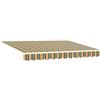 Roanoer Tessuto per tenda da sole 3 x 2,5 m, tessuto di ricambio per tenda da sole con braccio articolato, in poliestere 240 g/m², con mantovana, per balcone e terrazza, verde giallo