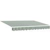 Roanoer Tessuto per tenda da sole, 3 x 2,5 m, resistente, in poliestere 240 g/m², tessuto di ricambio per tenda da sole con braccio articolato, con mantovana, per terrazza e giardino