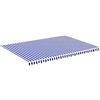Roanoer Tessuto di ricambio per tenda da sole blu e bianco, tessuto di ricambio per tende da sole con braccio articolato, 5 x 3,5 m, tessuto per tenda da sole in poliestere resistente per terrazza e
