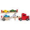 small foot 4222 Wooden car transporter, with movable loading ramp, detachable tr