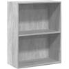 Qnhdfrt Libreria Grigio Cemento in Legno Multistrato 60x30x76,5 cm