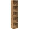 Qnhdfrt Libreria Stretta a Colonna in Truciolato Rovere 40x30x189 cm