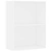 Qnhdfrt Libreria Bianca 60x30x76,5 cm Scaffale Porta Libri 2 Ripiani