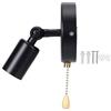 Marhynchus Lampada da Parete Vintage Regolabile con Interruttore a Tirante, Materiale in Ferro, Base E26/E27 per Corridoio, Sala da Pranzo, Camera da Letto, Soggiorno, caffè, Bar (Lampadina