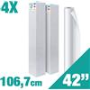 Rotolificio Pugliese Conf. 4 Pz - Rotolo 42 Carta Plotter Naturale - Rotolo B0 (106,7 cm x 50 m) 90 g/mq