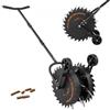 VEVOR Rullo Costipatore Dentato da 42cm con Denti Anti Intasamento, Arieggiatore per Prati Resistente Antiruggine, Strumento di Aerazione Manuale per Allentare il Terreno Compatto di Giardini Aiuole