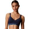 Calvin Klein Donna Bralette Lift con Fascia con Logo, Blu (Dark Denim), XXS