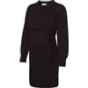 MAMA.LICIOUS Mlnewanne L/S Abk Knit Dress A. Noos, Winetasting, S Donna