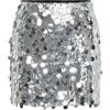 PIECES Pcmalou Sequin MW Mini Skirt, Silver Colour, s