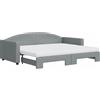 vidaXL Divano letto estraibile con materasso Grigio chiaro 90x200 cm Tessuto
