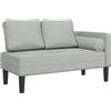vidaXL Chaise longue con cuscino Velluto grigio chiaro