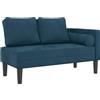 vidaXL chaise longue con cuscino in velluto blu