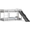 vidaXL Letto a castello con scivolo e scaletta bianco 90x200cm in legno di pino massiccio