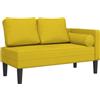 vidaXL Chaise longue con cuscino in velluto giallo