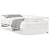 vidaXL Letto da giorno senza materasso bianco 90x200 cm in legno di pino massiccio