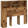 vidaXL Testata del letto con ripiani, effetto legno antico 120x19x103,5 cm