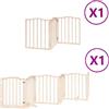 vidaXL Cancelletto per cani 9 pezzi con porta pieghevole 450 cm in legno di pioppo