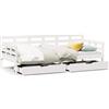 vidaXL Letto da giorno con cassetti bianco 80x200 cm in legno di pino
