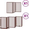 vidaXL Cancelletto per cani 9 pezzi con porta Pieghevole Marrone 450 cm Legno di pioppo