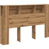 vidaXL Mobile testiera Rovere artigianale 160 x 18,5 x 103,5 cm Materiale a base di legno