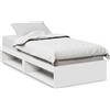 vidaXL Letto da giorno senza materasso bianco 75x190 cm in legno di pino massiccio