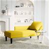vidaXL Chaise longue con cuscino e bracciolo destro in velluto giallo
