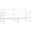 vidaXL Letto da giorno allungabile senza materasso Bianco 75x190 cm Acciaio