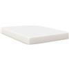 vidaXL Materasso con materasso crema 140 x 190 cm in tessuto