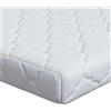 vidaXL Materasso a supporto medio, 140 x 190 cm, bianco
