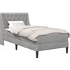 vidaXL Struttura letto con materasso con materasso grigio chiaro 90 x 200 cm velluto
