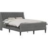 vidaXL Struttura letto con materasso grigio scuro 120 x 200 cm in velluto