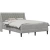 vidaXL Struttura letto con materasso grigio chiaro 140 x 200 cm in velluto