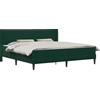 vidaXL Struttura letto con materasso verde scuro 180 x 200 cm in velluto