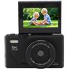 OEM Fotocamera digitale da 75 MP con zoom ottico 18x, schermo ribaltabile da 3 pollici, fotocamera compatta HD per la fotografia di viaggio (nera)