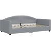 vidaXL Divano letto grigio chiaro 100x190 cm in tessuto