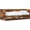 vidaXL Letto a giorno con cassetti e ripiano, in legno massello riciclato e truciolato