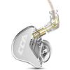 H HIFIHEAR CCA CRA - Cuffie intrauricolari con diaframma ultra sottile, driver dinamico, super bassi, suono chiaro, con cavo rimovibile, per cantanti, musicisti, DJ, palcoscenico, chiesa, colore: bianco